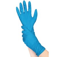 Рукавички амбулаторні латексні сині MediPlus 50 шт  M (1932)