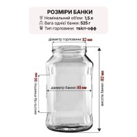 Банка скляна 1.50 л Твіст 82 мм (0879)