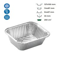 Контейнер алюмінієвий R9L прямокутний 255 мл (9154)