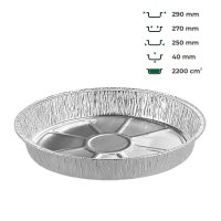 Контейнер алюмінієвий C10G круглий 2200 мл (9156)