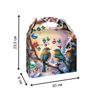 Новорічна коробка Пташки 800 гр (2312)