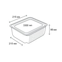 Одноразовий контейнер О-2223 3300 мл (1308)