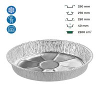 Контейнер алюмінієвий C10G круглий 2200 мл (9156)