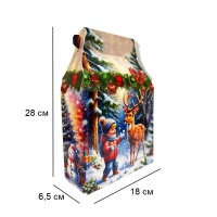 Новорічна коробка Червона ялинка 1000 гр (2404) Новорічна коробка Червона ялинка 1000 гр (2404)