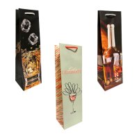 Пакет подарунковий Пляшка 12х40х10 см (6243)