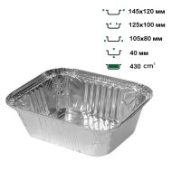 Контейнер алюмінієвий LF-528 прямокутний 430 мл (4281)