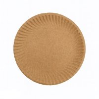 Тарілка паперова крафтова 165 мм з п/е покриттям (9909)