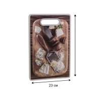 Дошка для нарізки з малюнком 23х37 см (5828)