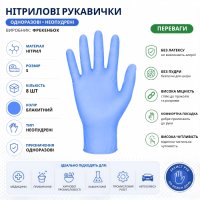 Рукавички нітрилові Фрекен Бок 8шт S (5929)