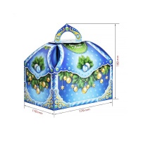 Новорічна коробка Скриня Кульки 800 гр (7054)