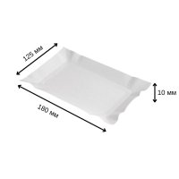 Тарілка паперова прямокутна 14х19 см (0602)