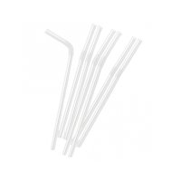 Соломка з вигином d4.8 210 мм 200 шт прозора (9796)