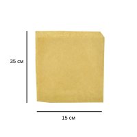 Пакет кутик паперовий бурий 15х35 см 100 шт (1424)