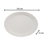 Тарілка паперова 225 мм  (3676)