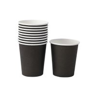 Паперовий стакан 250 мл двошаровий чорний (0025)