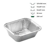 Контейнер алюмінієвий R9L прямокутний 255 мл (9154)
