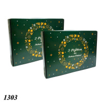 Новорічна коробка  моноблок Зелена 900 гр (1303) Новорічна коробка  моноблок Зелена 900 гр (1303)