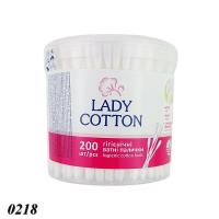 Ватні палички в банці Lady Cotton 200 шт. (0218)