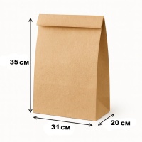 Пакет паперовий бурий з ручками 31х35х20 см (1422) Пакет паперовий бурий з ручками 31х35х20 см (1422)